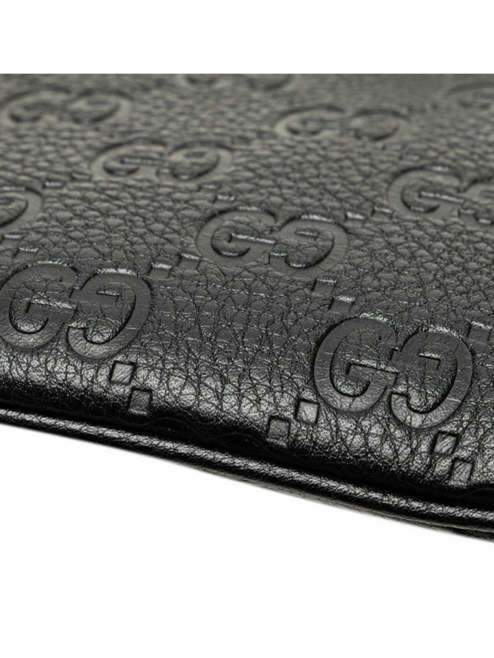 Gucci Emblem 2 Way black Signature Leather Chain Shoulder Bag - Picture 3 of 7